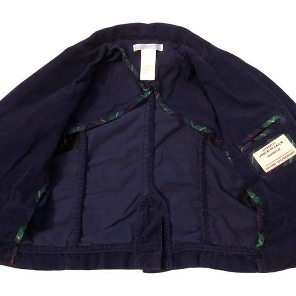 Janie & Jack Boys Corduroy Two-Button Blazer Jacket, Navy Blue Size 18-24 Months - Picture 4 of 5